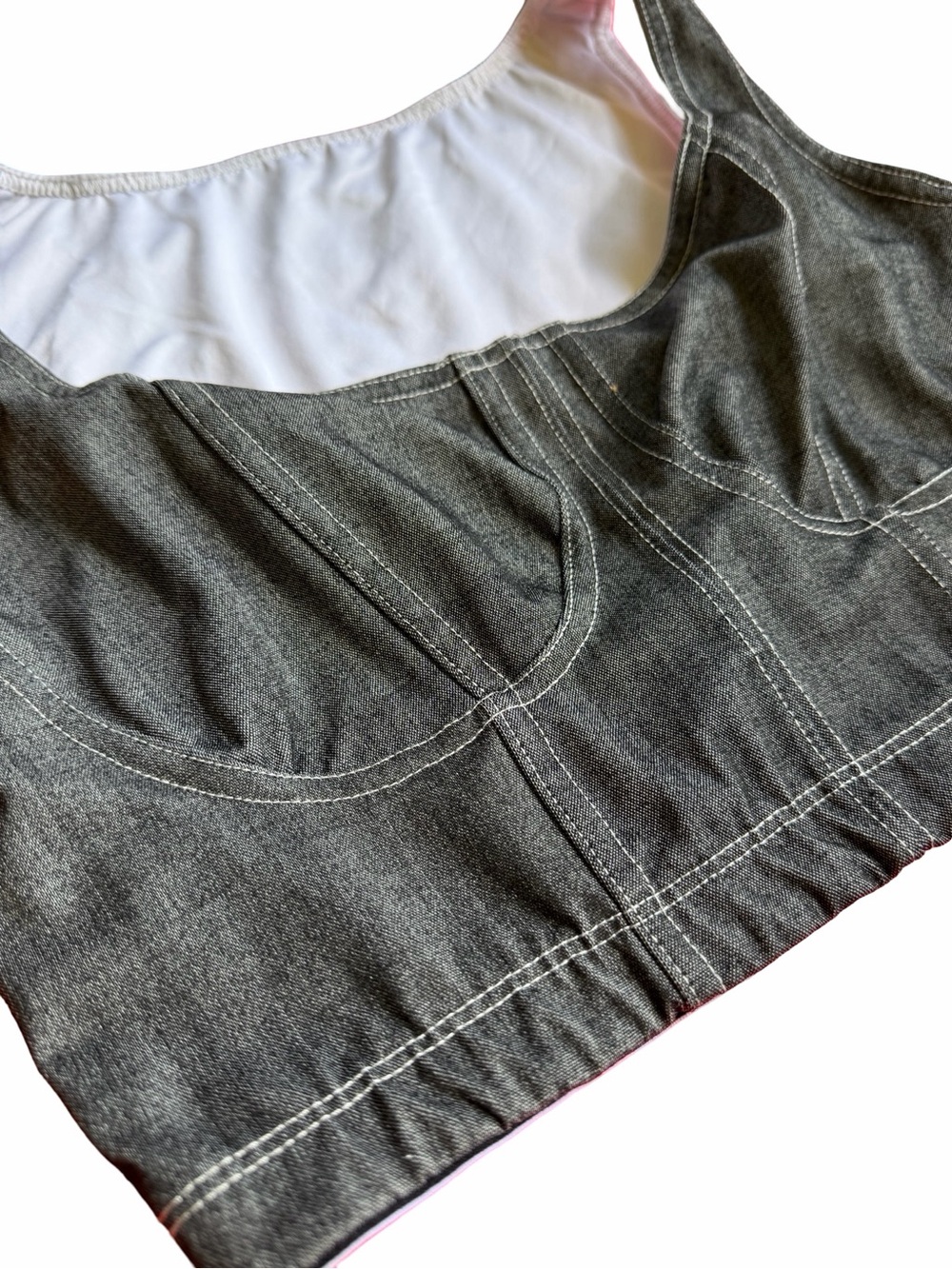 Year of Ours Charcoal Grey Cropped Sports Tank